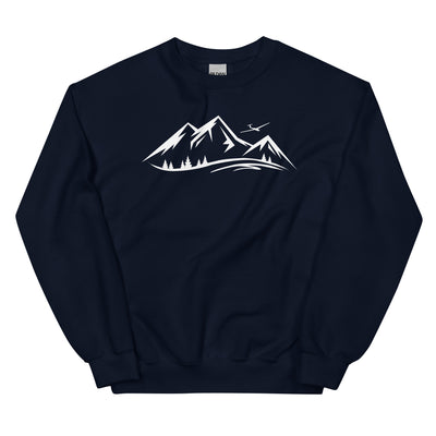 Berge und Segelflugzeug - Sweatshirt (Unisex) berge xxx yyy zzz Navy