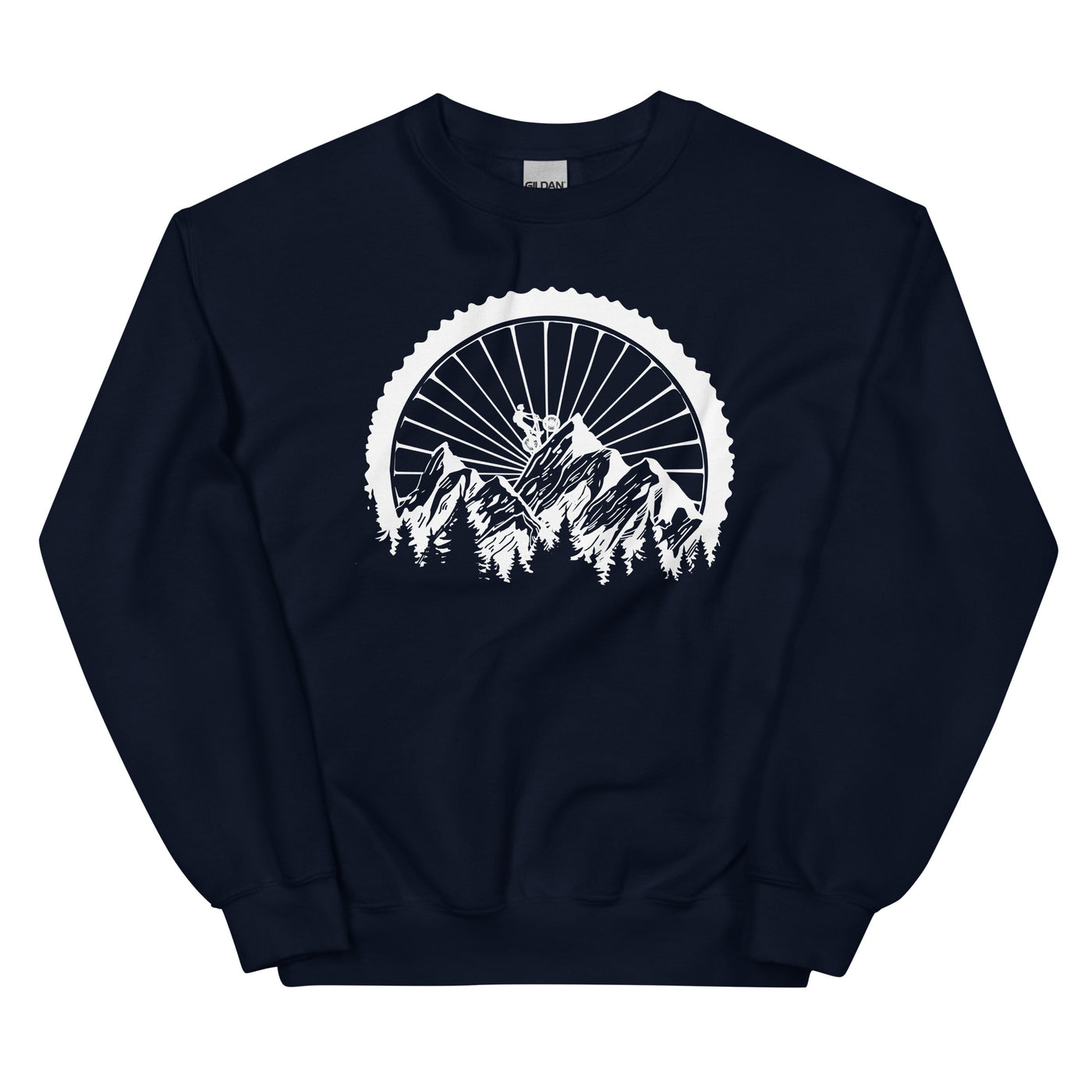 Mountainbike Geometrisch - (M) - Sweatshirt (Unisex) xxx yyy zzz Navy