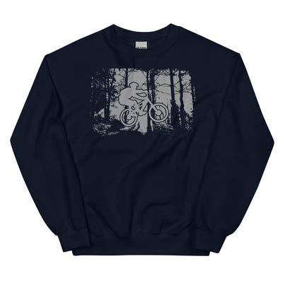 Mountainbiken im Wald - (M) - Sweatshirt (Unisex) xxx yyy zzz Navy