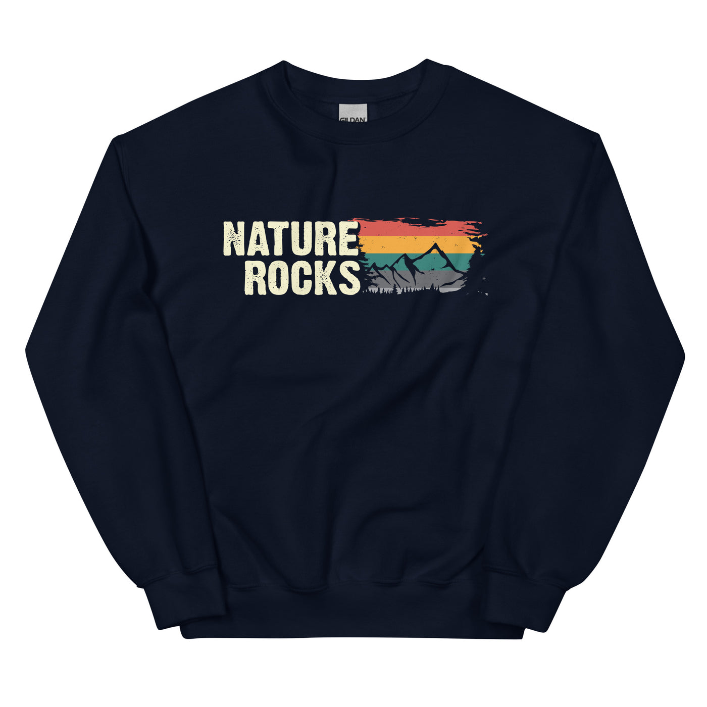 Nature Felsens - Sweatshirt (Unisex) berge camping wandern xxx yyy zzz Navy