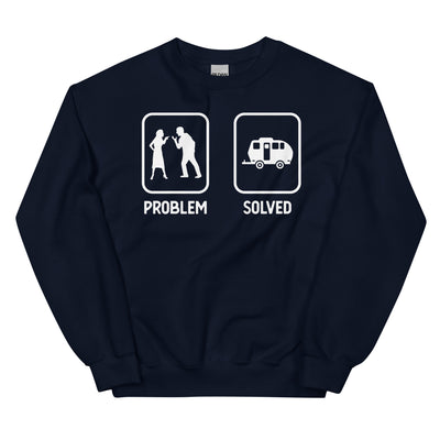 Problem Solved - Camping Caravan - Sweatshirt (Unisex) camping xxx yyy zzz Navy