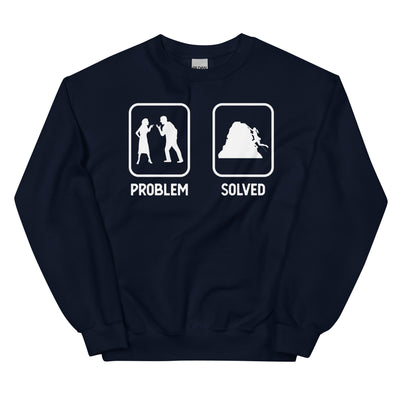 Problem Solved - Frau Klettern - Sweatshirt (Unisex) klettern xxx yyy zzz Navy