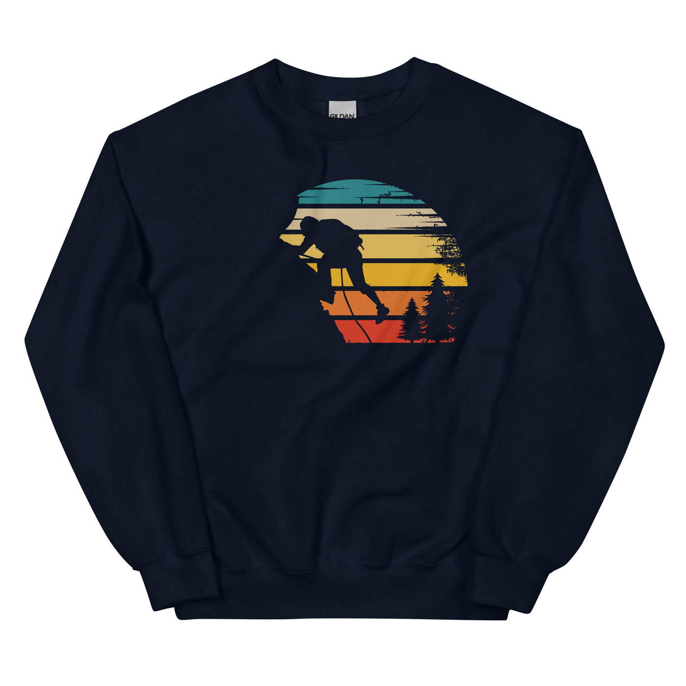 Retro Sonne und Klettern - Sweatshirt (Unisex) klettern xxx yyy zzz Navy