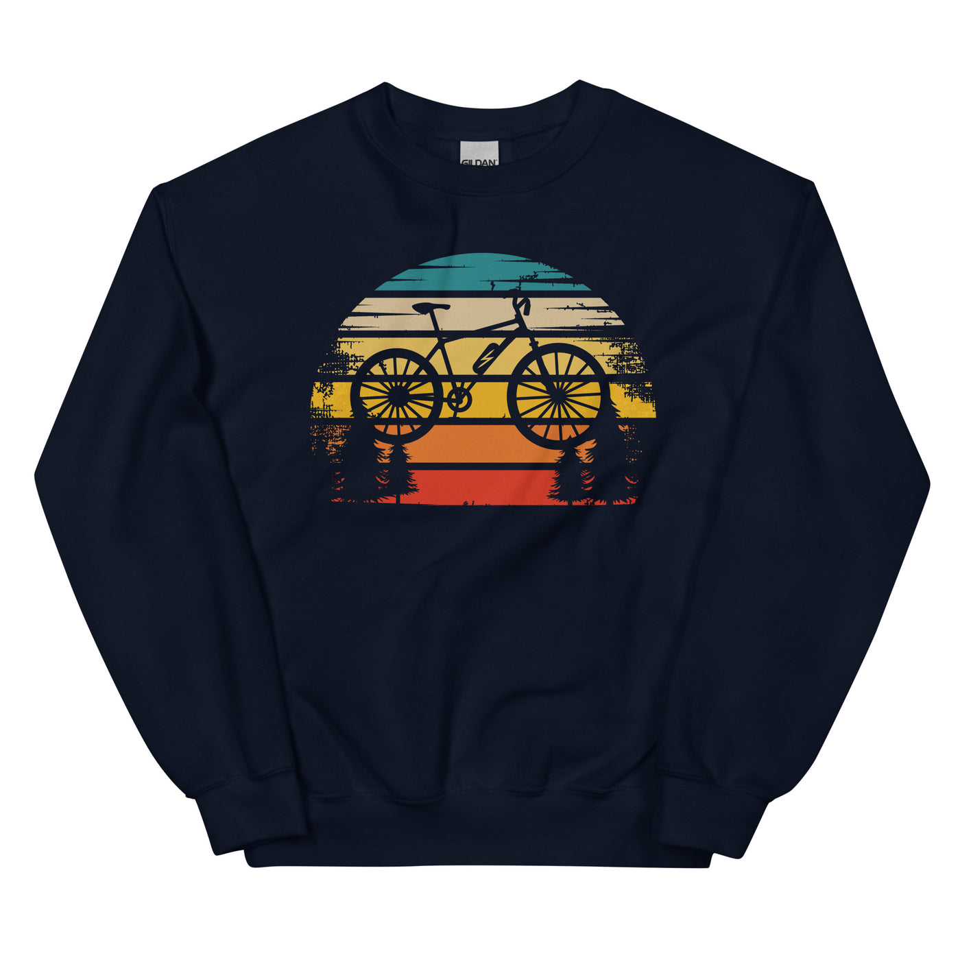 Retro Sonne und Ebike - Sweatshirt (Unisex) e-bike xxx yyy zzz Navy