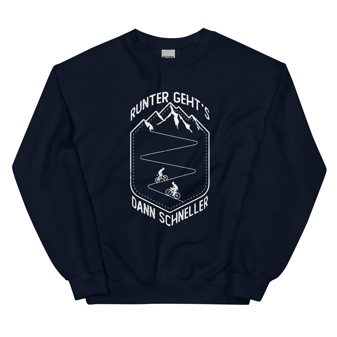 Runter gehts dann schneller - Sweatshirt (Unisex) fahrrad xxx yyy zzz Navy