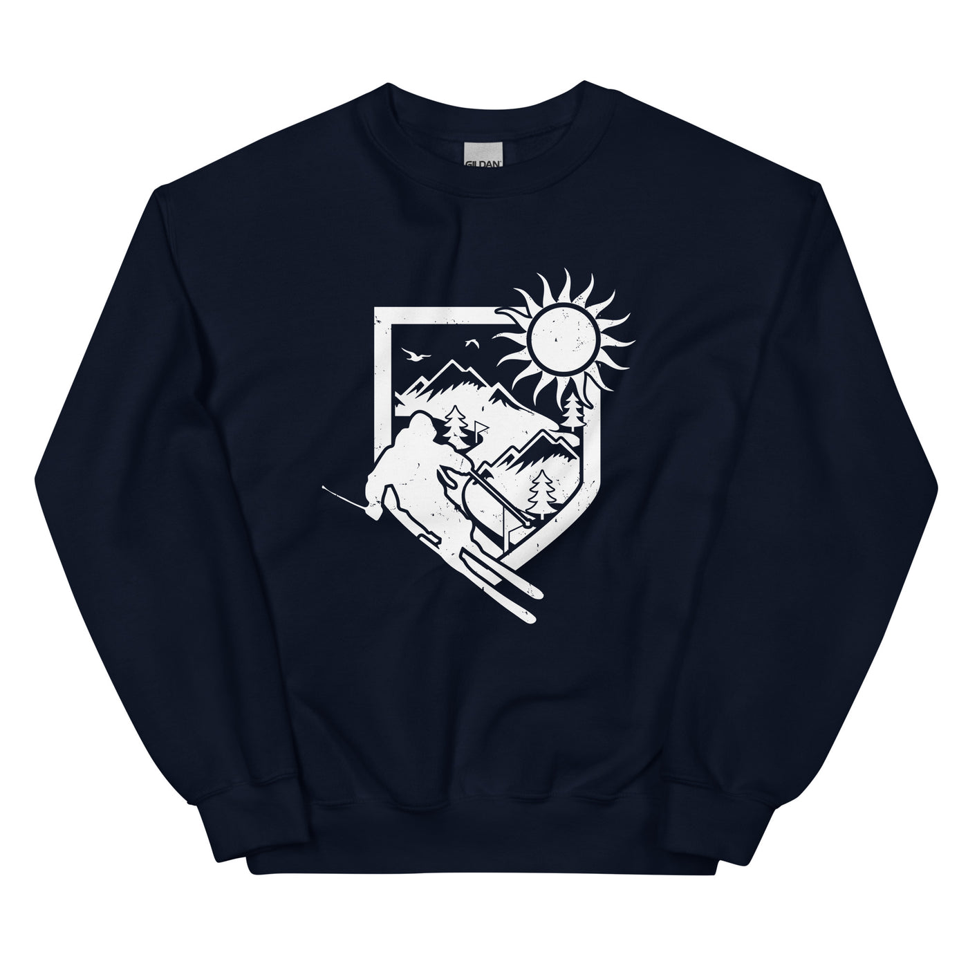 Ski und Brusttasche - Sweatshirt (Unisex) klettern ski xxx yyy zzz Navy