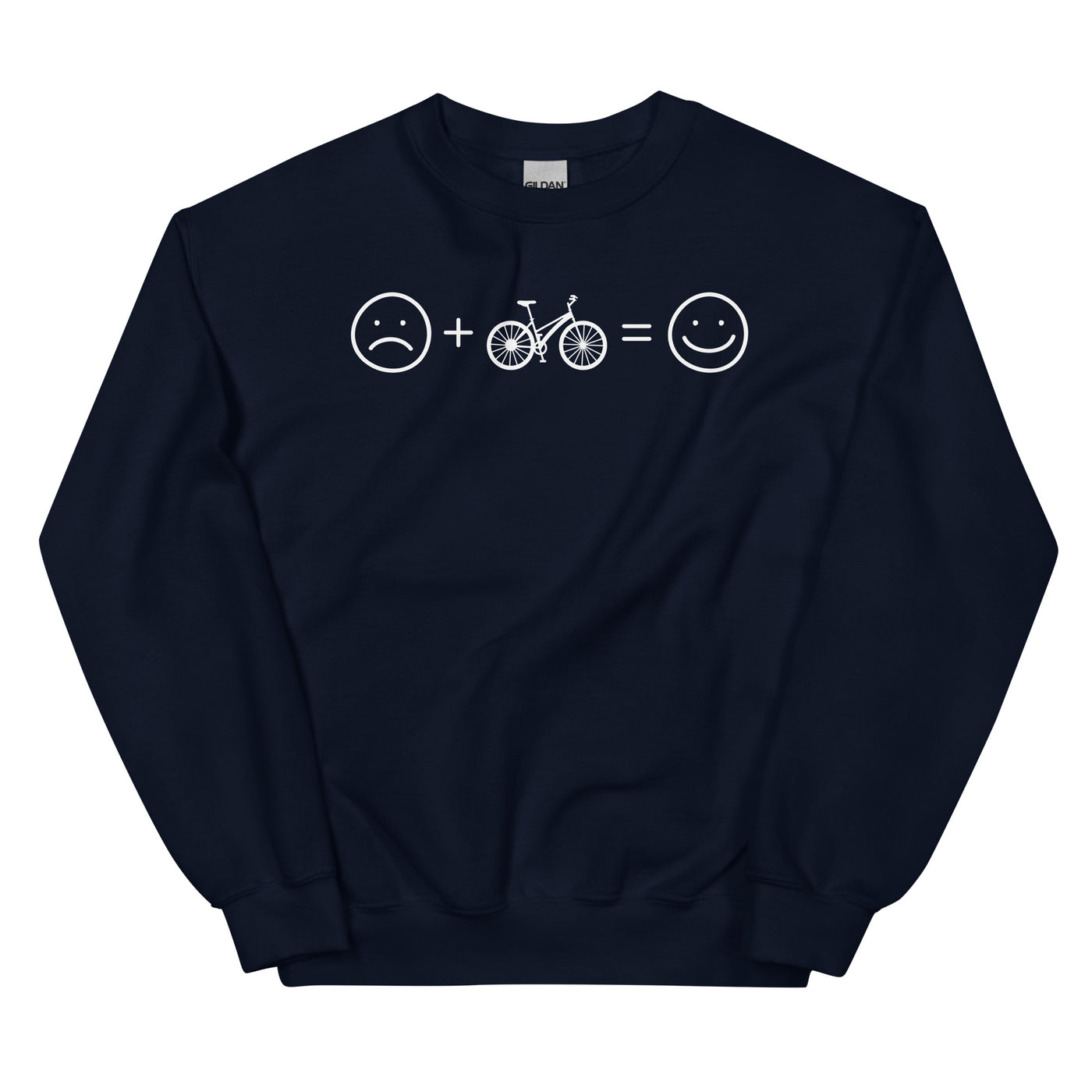 Lächelndes Gesicht und Fahrrad - Sweatshirt (Unisex) fahrrad xxx yyy zzz Navy