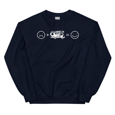 Lächelndes Gesicht und Camping - Sweatshirt (Unisex) camping xxx yyy zzz Navy