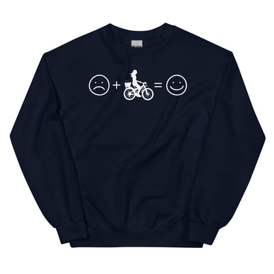 Lächelndes Gesicht und Radfahren - Sweatshirt (Unisex) fahrrad xxx yyy zzz Navy