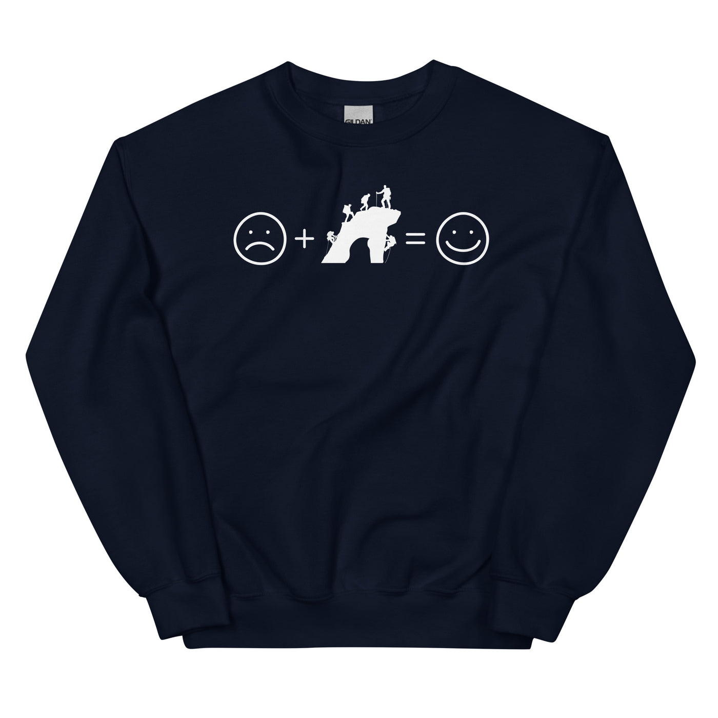 Lächelndes Gesicht und Klettern - Sweatshirt (Unisex) klettern xxx yyy zzz Navy