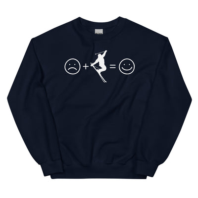 Lächelndes Gesicht und Skifahren - Sweatshirt (Unisex) klettern ski xxx yyy zzz Navy