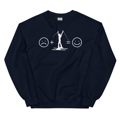 Lächelndes Gesicht und Skifahren - Sweatshirt (Unisex) klettern ski xxx yyy zzz Navy