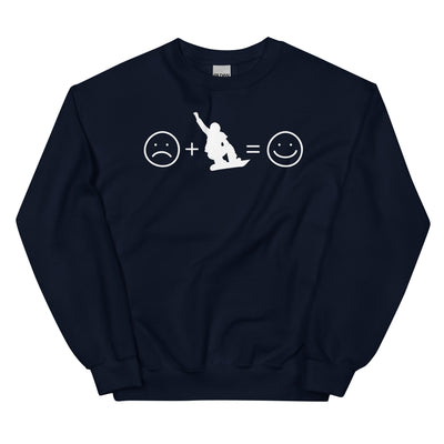 Lächelndes Gesicht und Snowboarding - Sweatshirt (Unisex) snowboarden xxx yyy zzz Navy