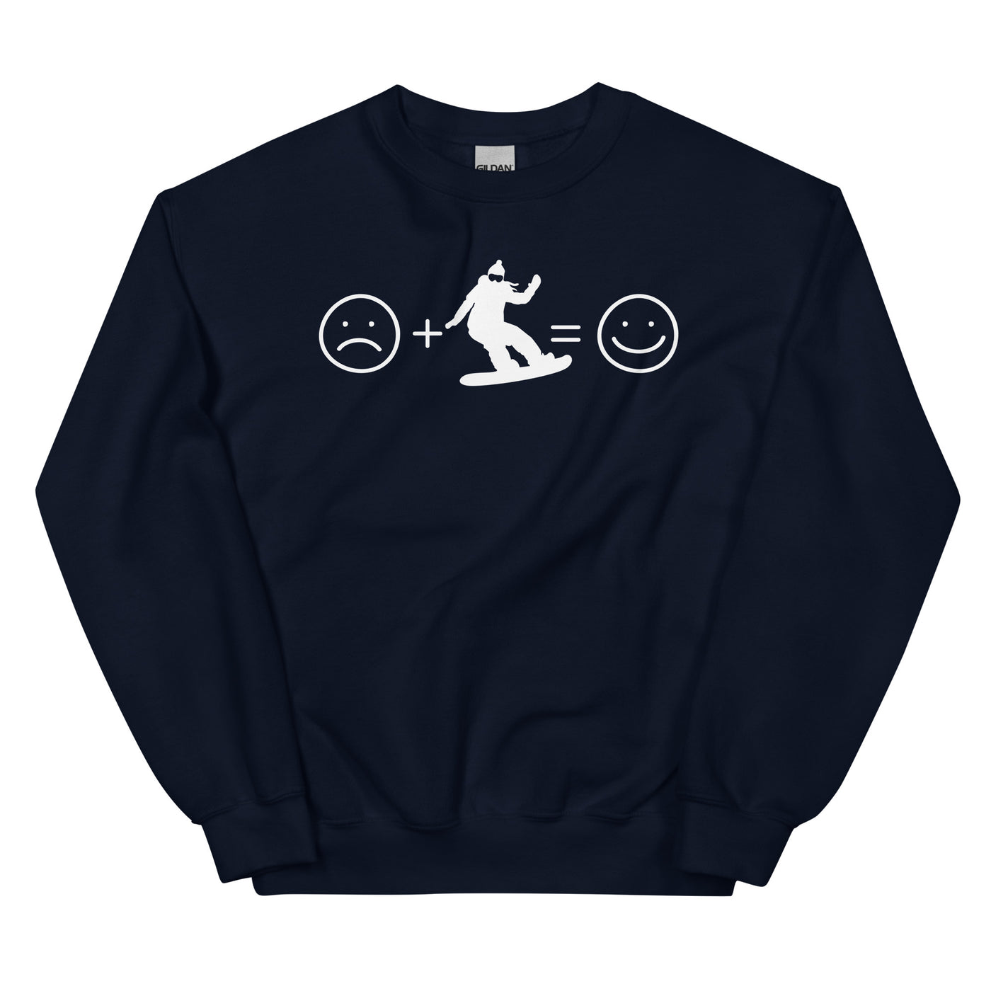 Lächelndes Gesicht und Snowboarding - Sweatshirt (Unisex) snowboarden xxx yyy zzz Navy