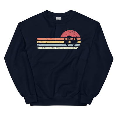 Sonne und Retro Linies - Camping Caravan - Sweatshirt (Unisex) camping xxx yyy zzz Navy