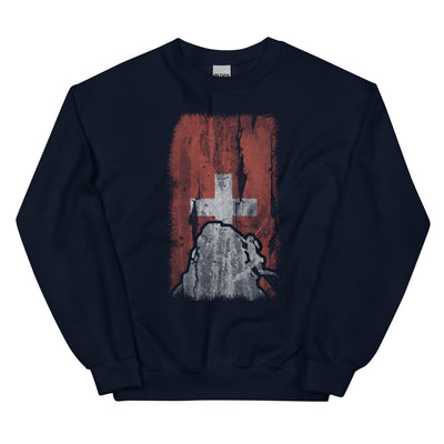 Schweizer Flagge 1 und Klettern - Sweatshirt (Unisex) klettern xxx yyy zzz Navy