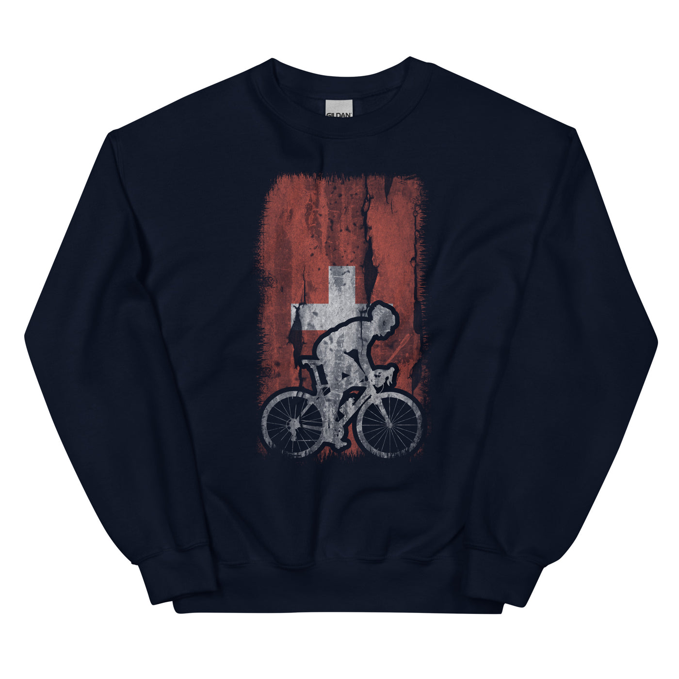 Schweizer Flagge 1 und Radfahren - Sweatshirt (Unisex) fahrrad xxx yyy zzz Navy