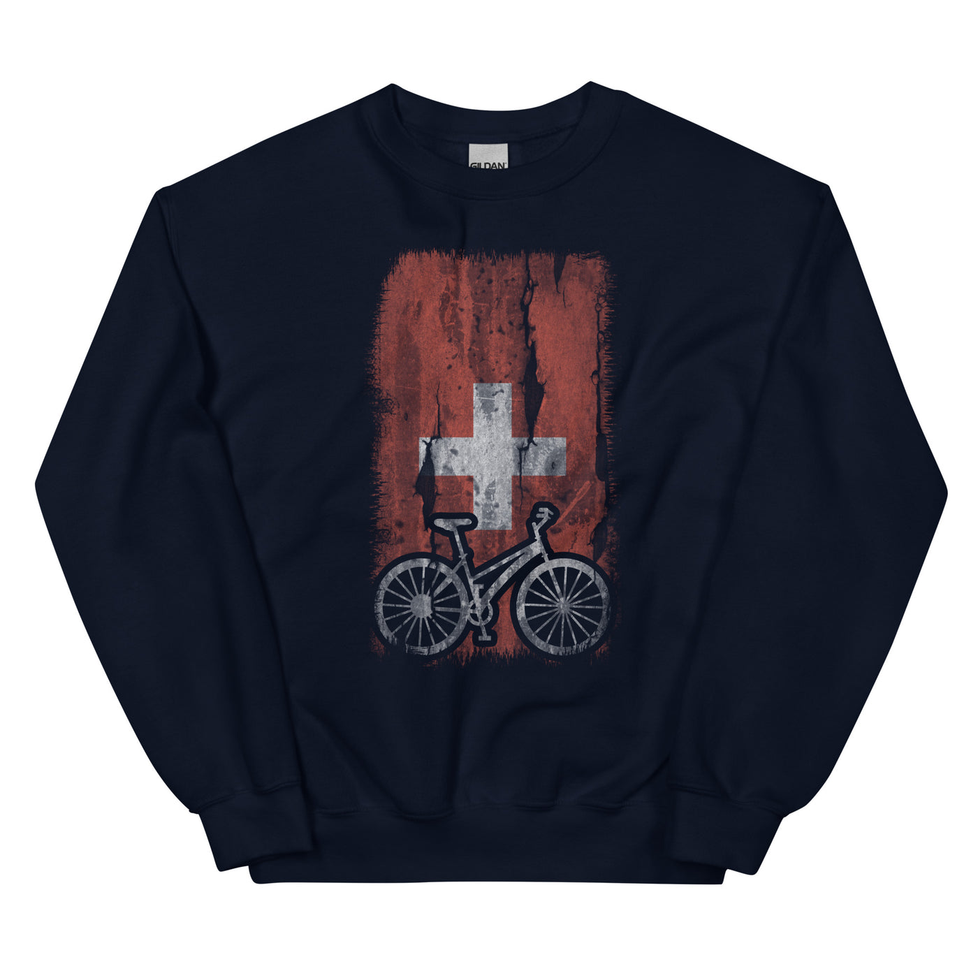 Schweizer Flagge und Radfahren - Sweatshirt (Unisex) fahrrad xxx yyy zzz Navy