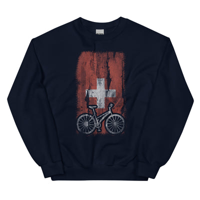 Schweizer Flagge und Radfahren - Sweatshirt (Unisex) fahrrad xxx yyy zzz Navy