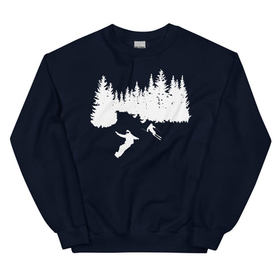 Bäume - Snowboarding - Skifahren - Sweatshirt (Unisex) klettern ski xxx yyy zzz Navy