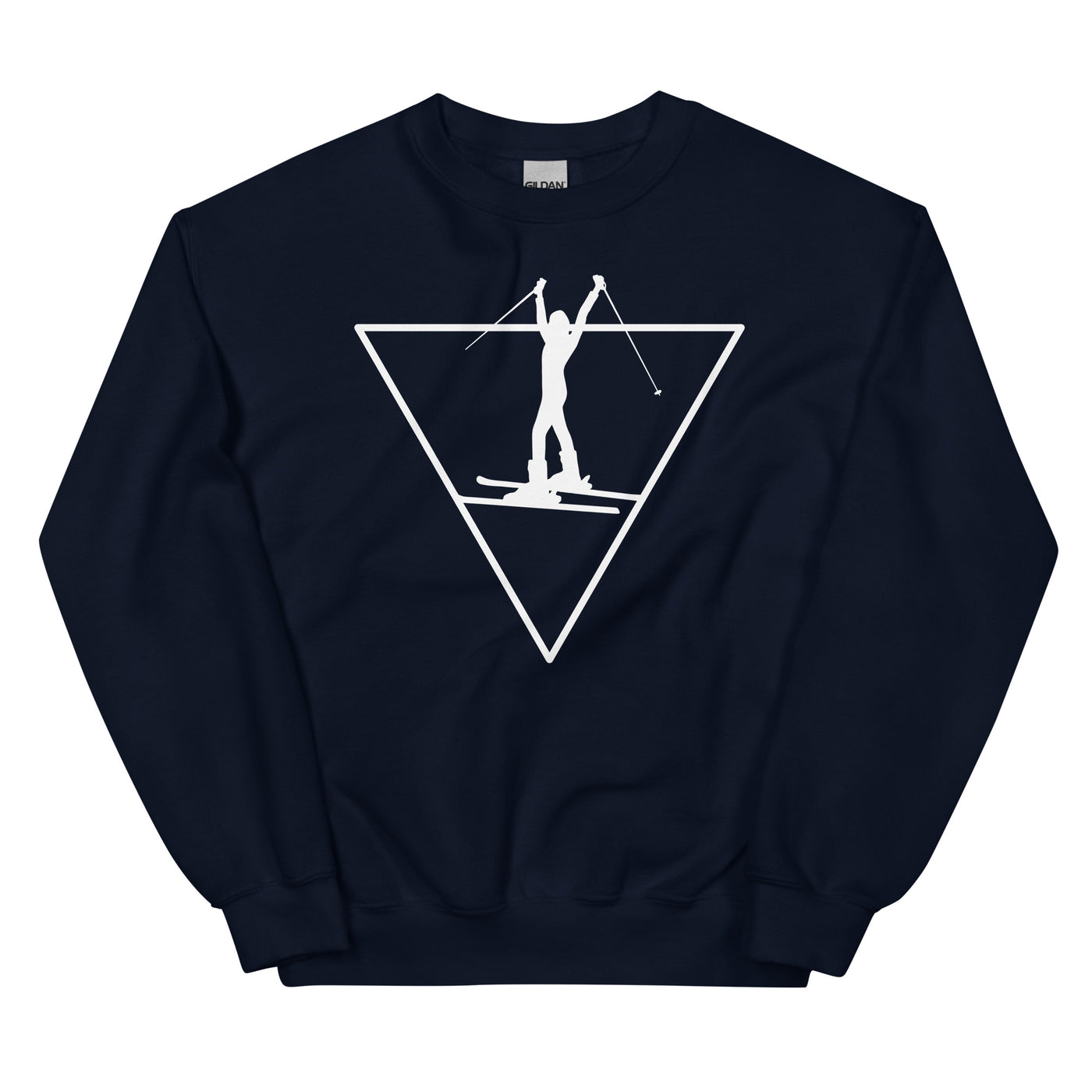 Dreieck und Skifahren - Sweatshirt (Unisex) klettern ski xxx yyy zzz Navy