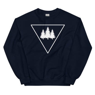 Dreieck und Bäume - Sweatshirt (Unisex) camping xxx yyy zzz Navy