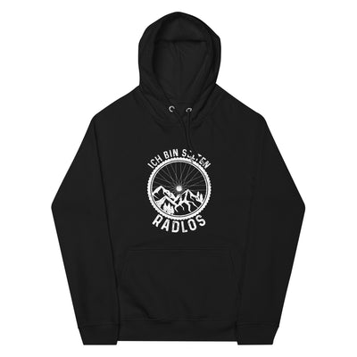 Ich bin selten radlos - Unisex Premium Organic Hoodie fahrrad mountainbike Schwarz