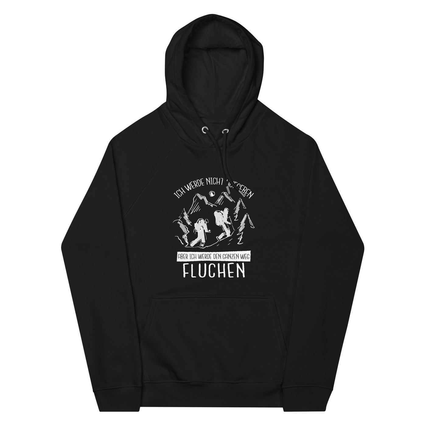 Ich werde nicht aufgeben - Unisex Premium Organic Hoodie wandern Schwarz