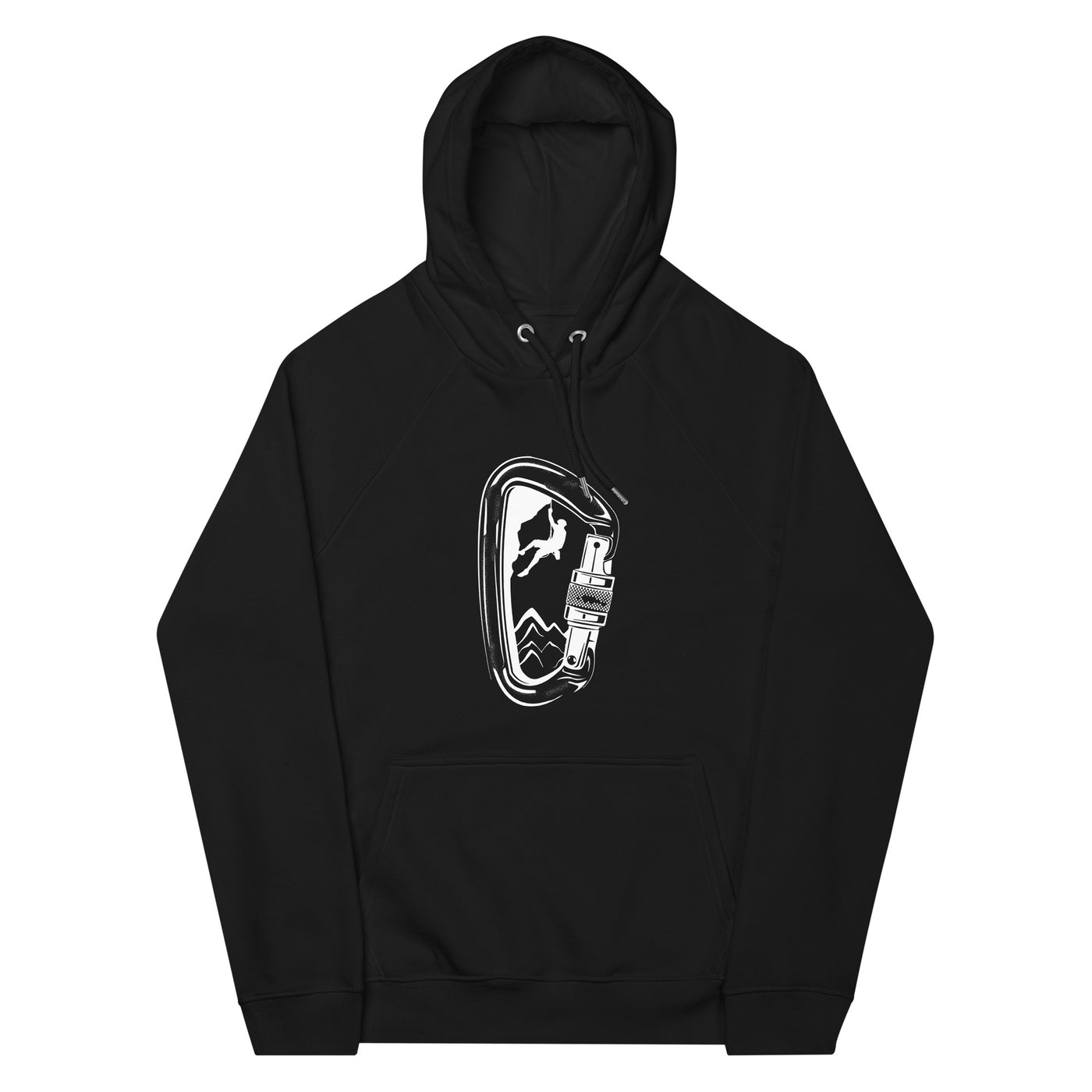 Bergsteigen im Karabiner - Unisex Premium Organic Hoodie klettern Schwarz