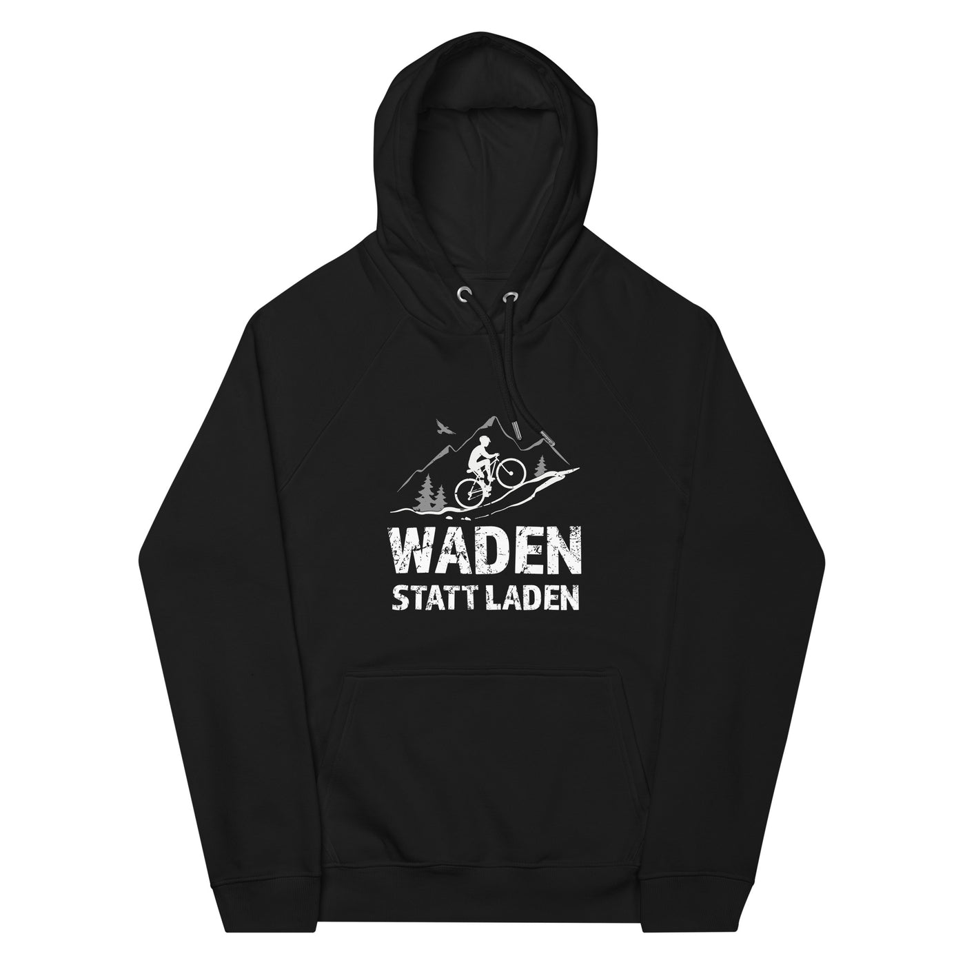 Waden statt laden - Unisex Premium Organic Hoodie fahrrad mountainbike Schwarz