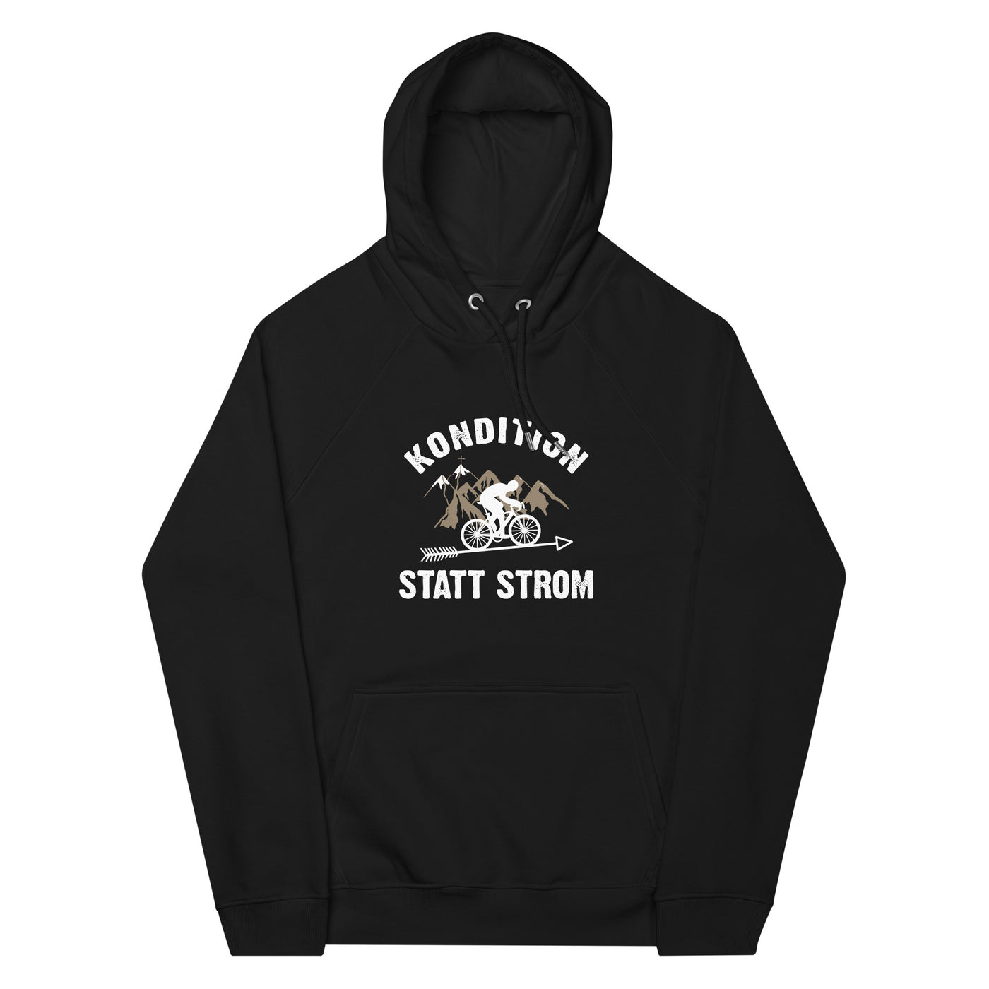 Kondition statt Strom - Unisex Premium Organic Hoodie fahrrad mountainbike Schwarz