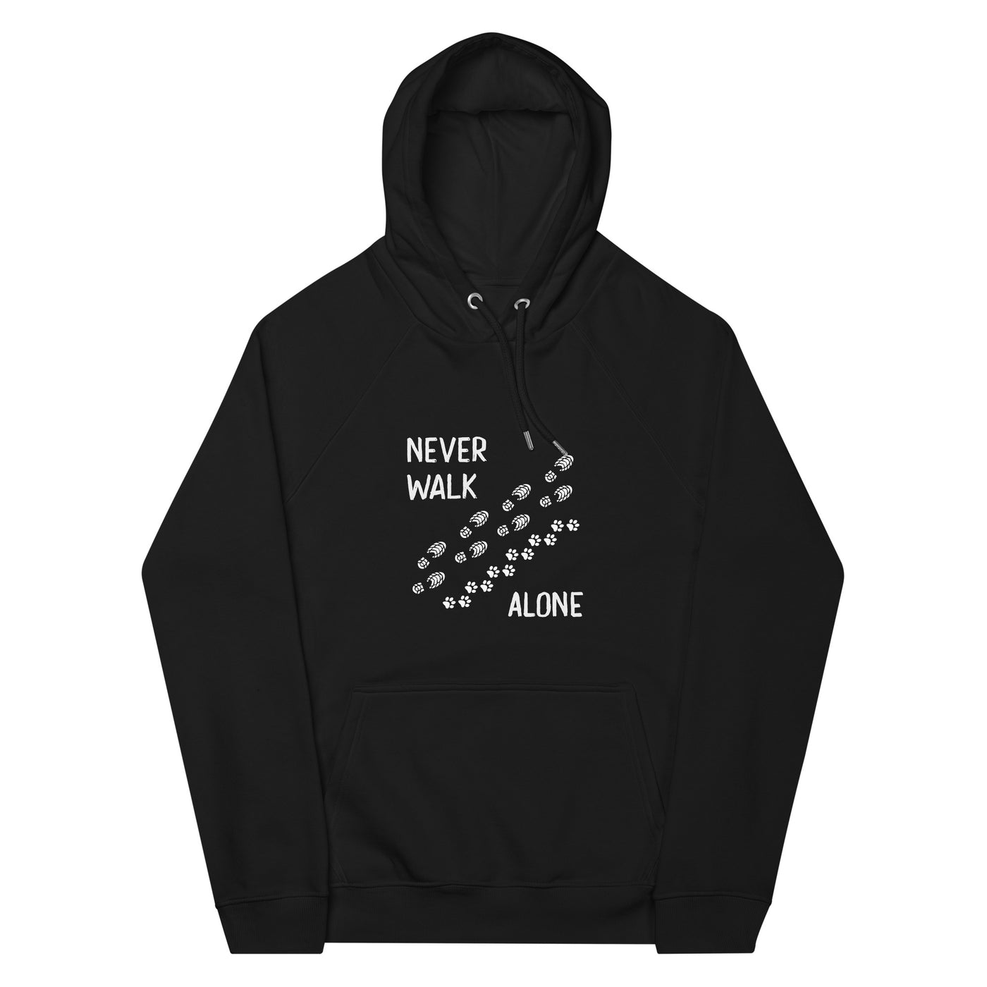 Never walk alone - Unisex Premium Organic Hoodie wandern Schwarz