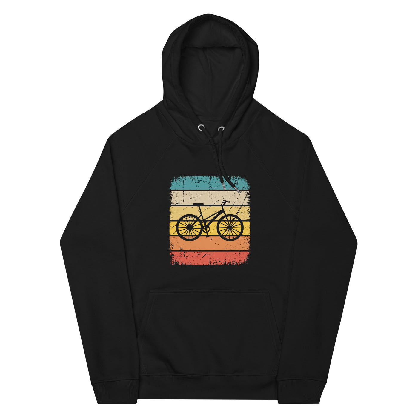 Vintage Square and Cycling - Unisex Premium Organic Hoodie fahrrad Schwarz