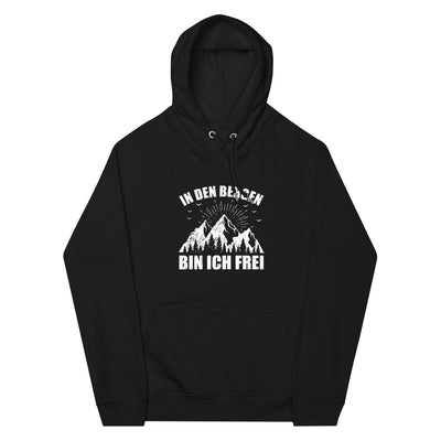 In Den Bergen Bin Ich Frei - Unisex Premium Organic Hoodie berge xxx yyy zzz Black