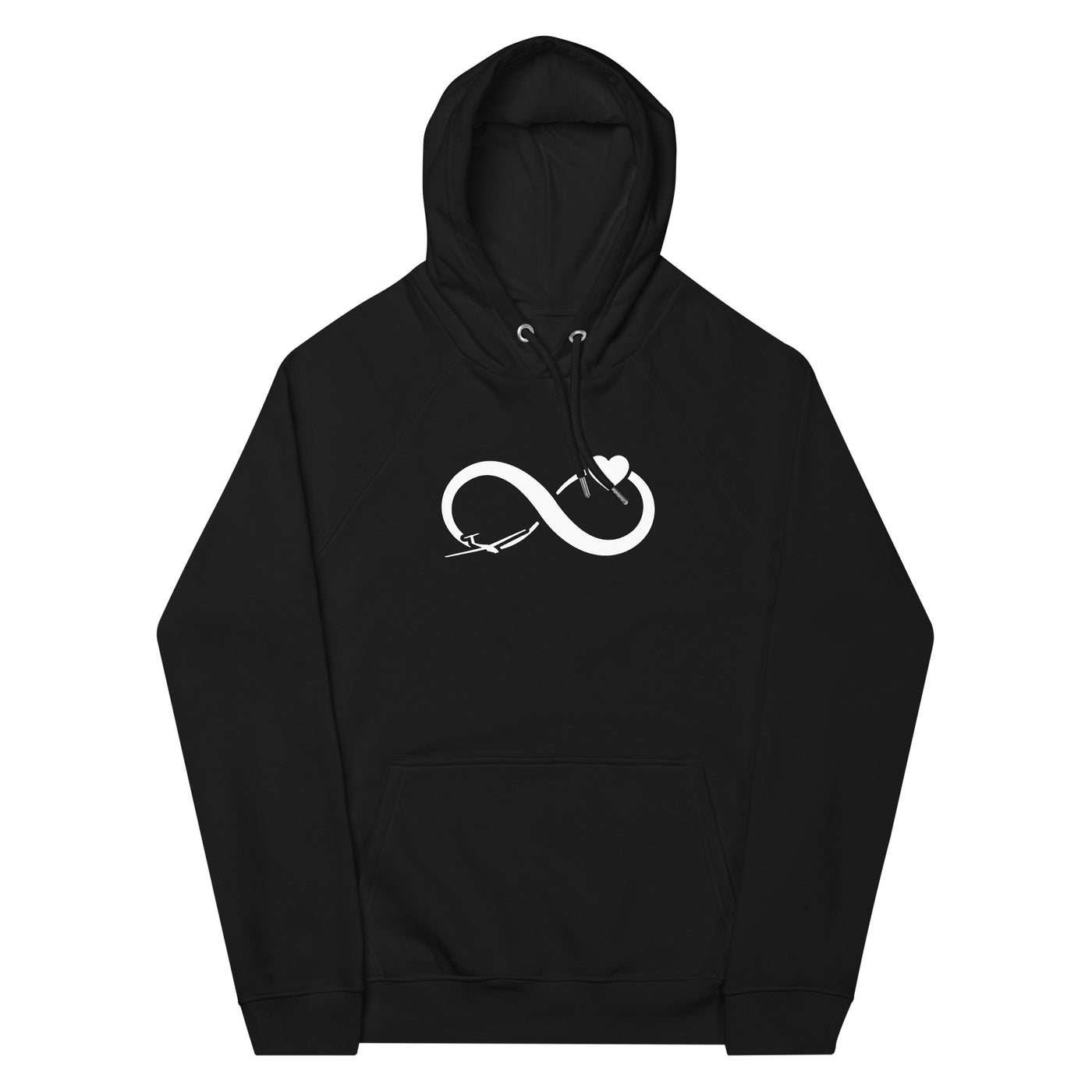 Infinity Heart and Sailplane - Unisex Premium Organic Hoodie berge xxx yyy zzz Black