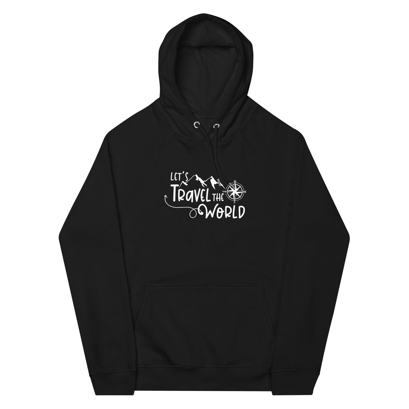 Lets travel the world - Unisex Premium Organic Hoodie camping wandern xxx yyy zzz Black