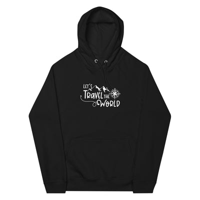 Lets travel the world - Unisex Premium Organic Hoodie camping wandern xxx yyy zzz Black