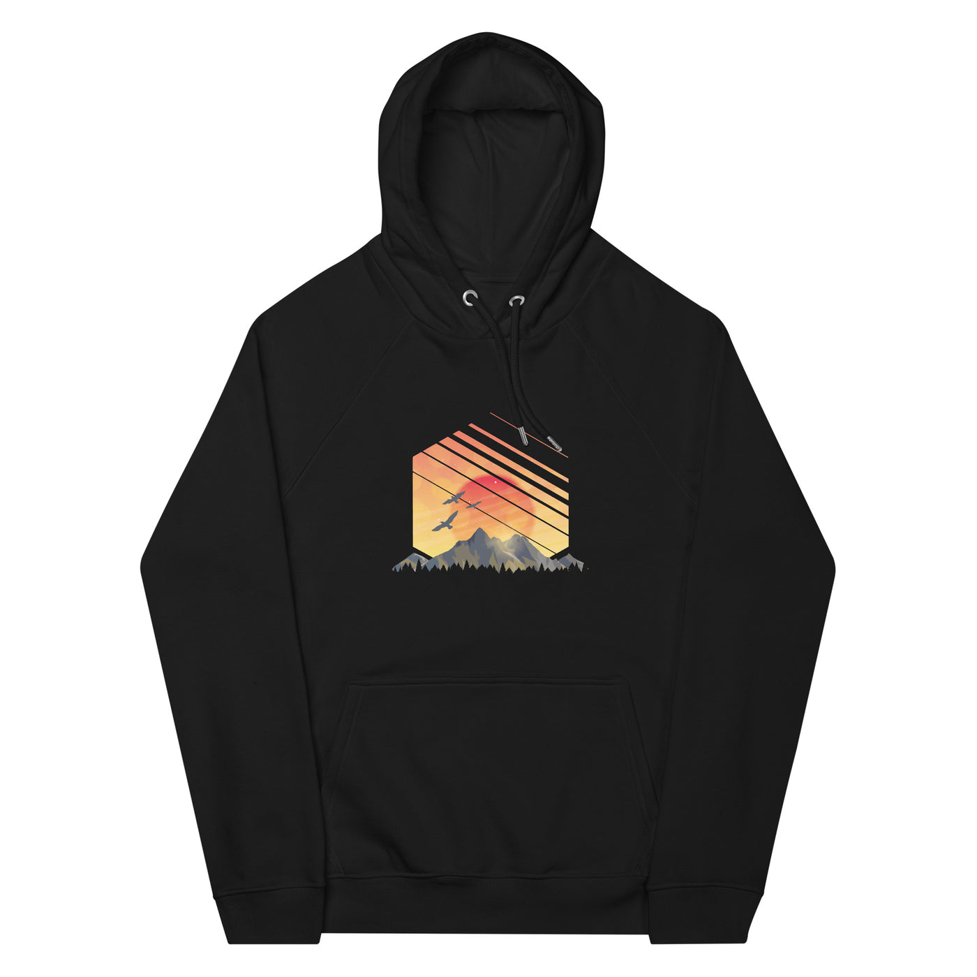 Sonnenaufgang Alpen - Unisex Premium Organic Hoodie berge xxx yyy zzz Black