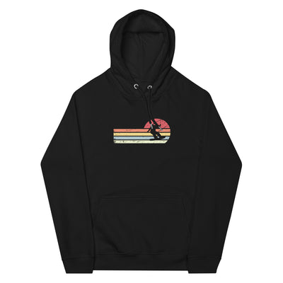 Sonne und Retro Linies - Frau Snowboarding - Unisex Premium Organic Hoodie snowboarden xxx yyy zzz Black