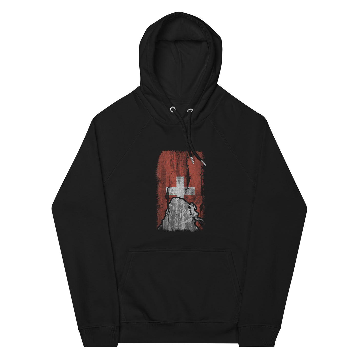 Schweizer Flagge 1 und Klettern - Unisex Premium Organic Hoodie klettern xxx yyy zzz Black