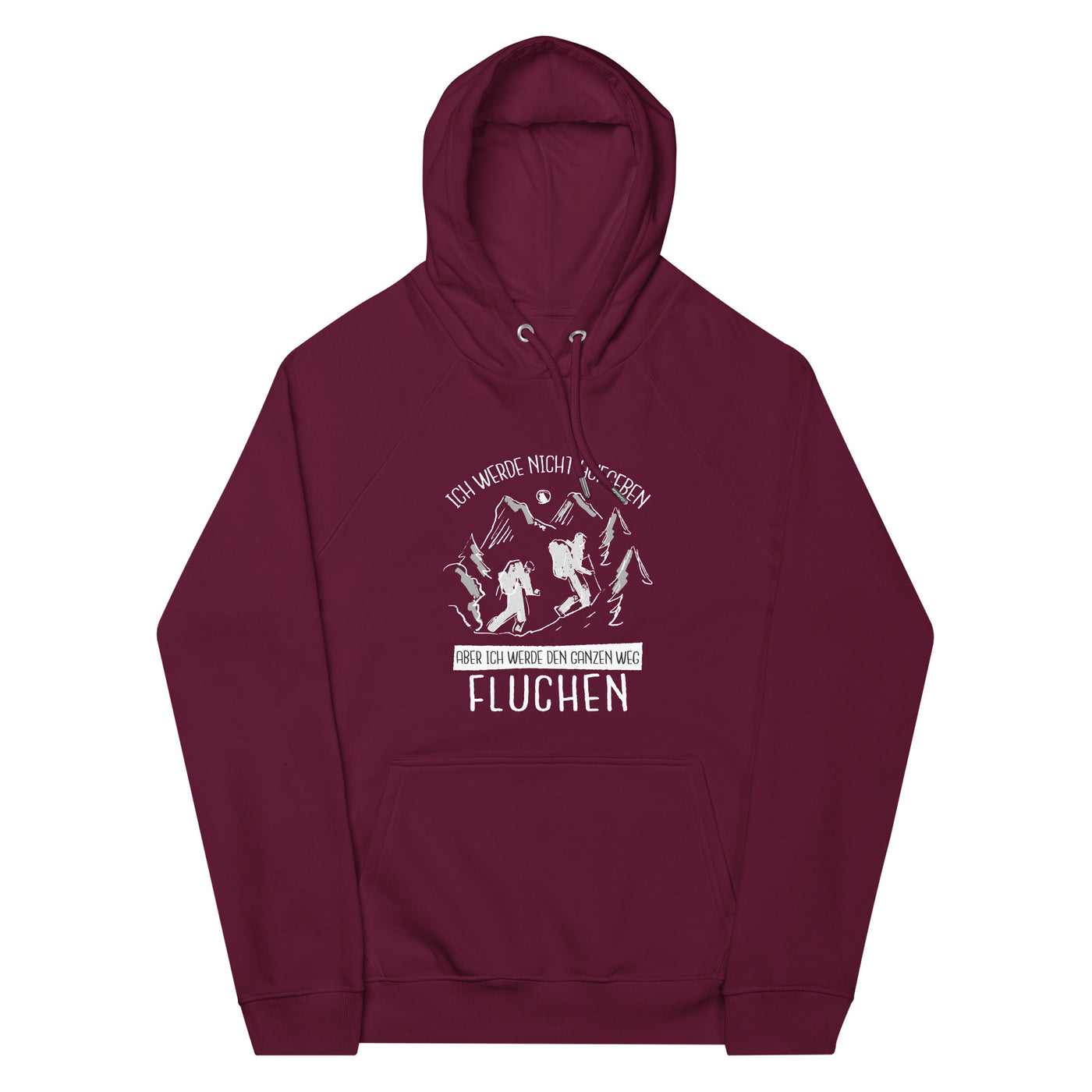 Ich werde nicht aufgeben - Unisex Premium Organic Hoodie wandern Weinrot