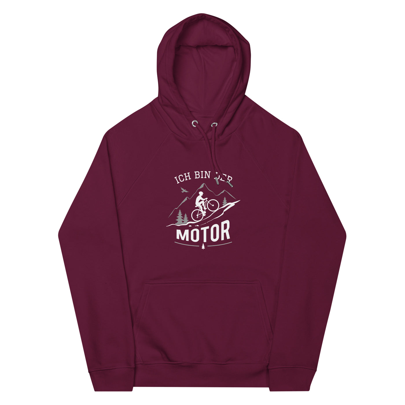 Ich bin der Motor - Unisex Premium Organic Hoodie mountainbike Weinrot