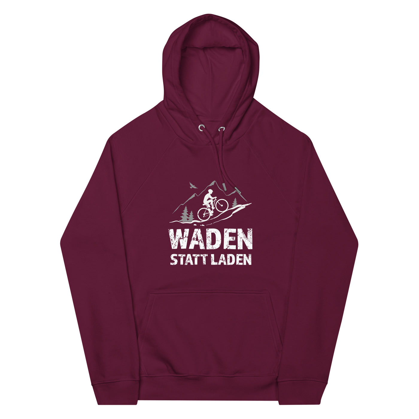 Waden statt laden - Unisex Premium Organic Hoodie fahrrad mountainbike Weinrot