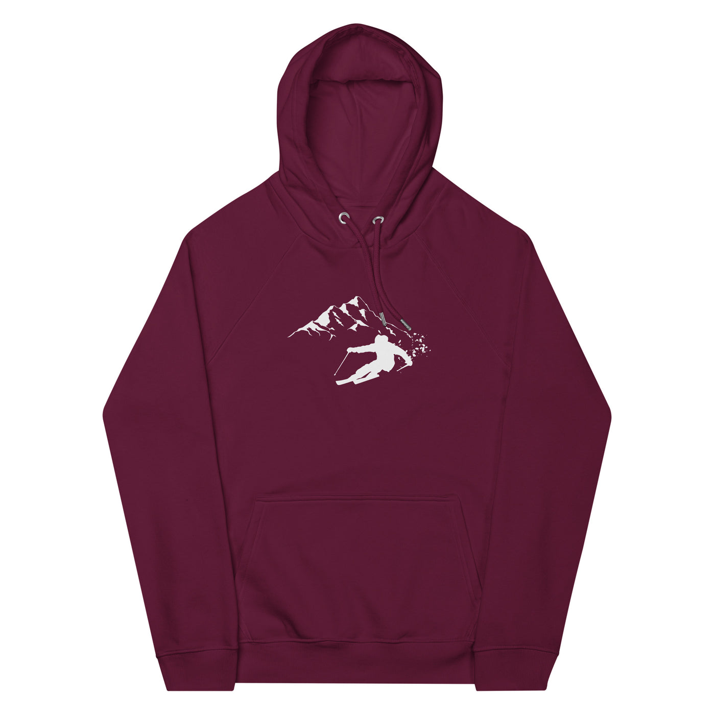 Tiefschnee Skier - Unisex Premium Organic Hoodie ski Weinrot