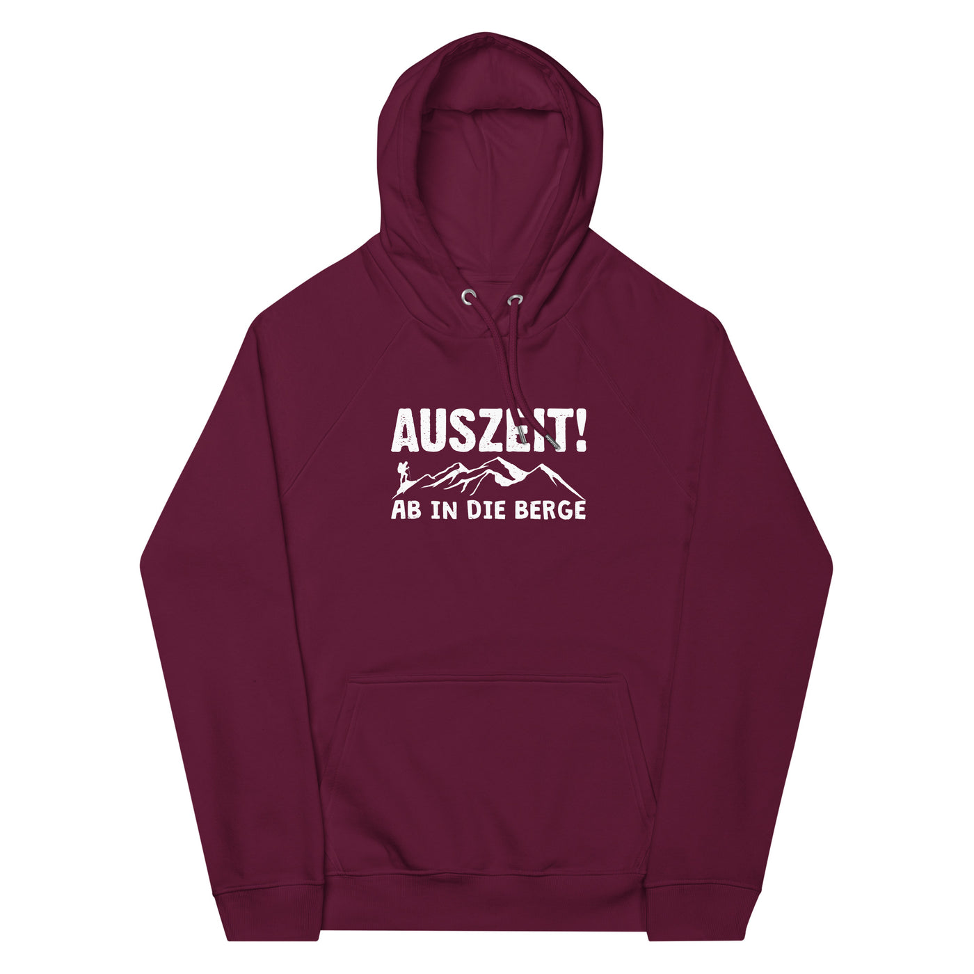 Auszeit, ab in die Berge - Unisex Premium Organic Hoodie berge wandern Weinrot