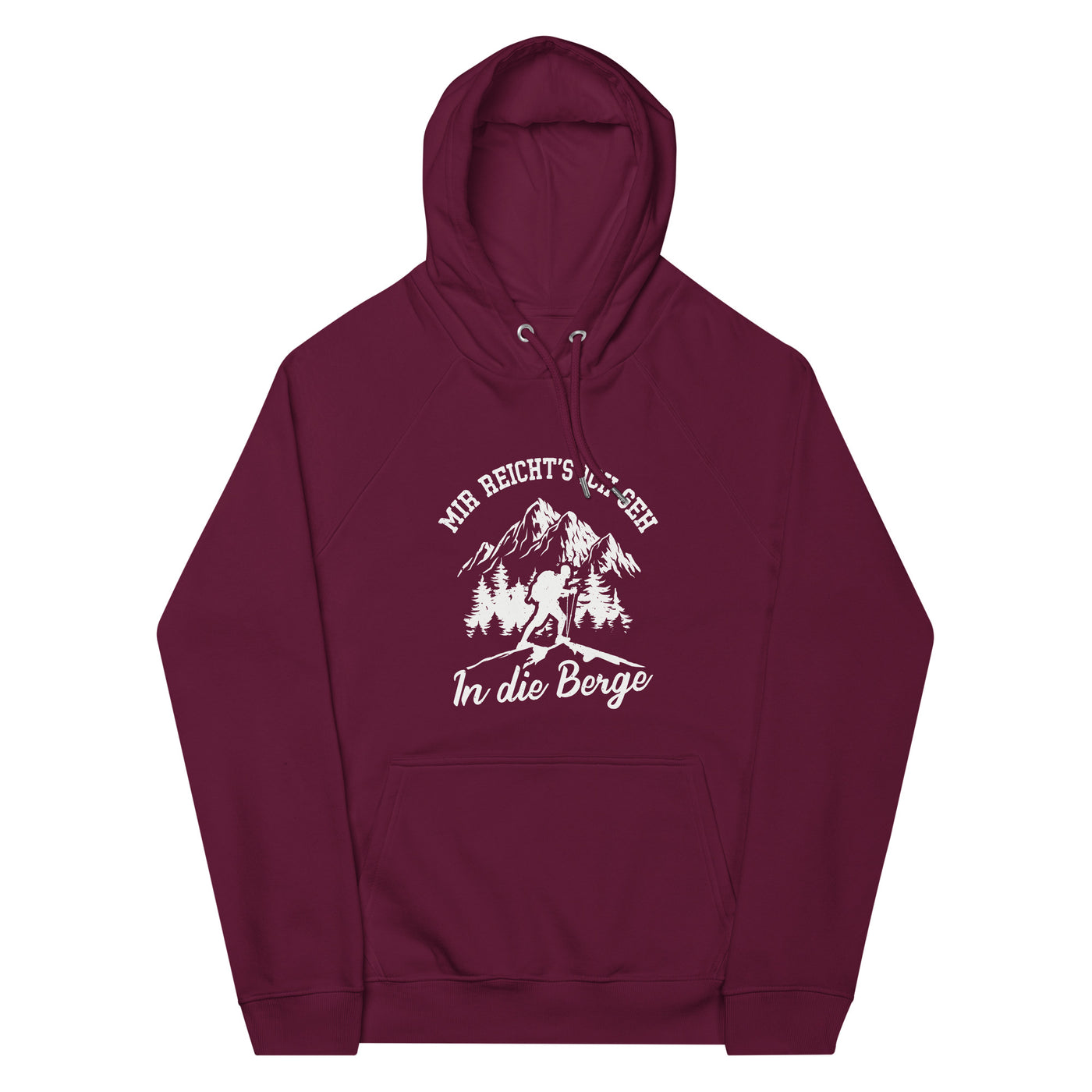 Mir reichts ich geh in die Berge - Unisex Premium Organic Hoodie berge wandern Weinrot