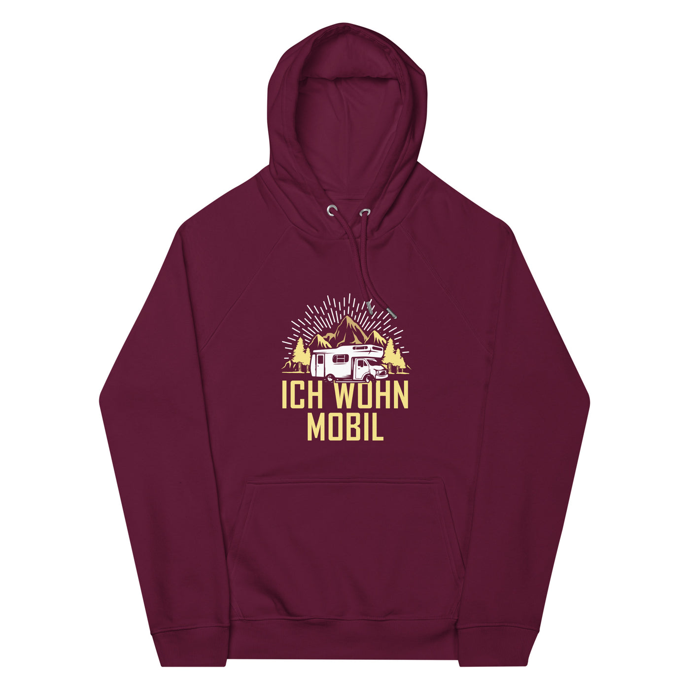 Ich wohn mobil - Unisex Premium Organic Hoodie camping xxx yyy zzz Burgundy