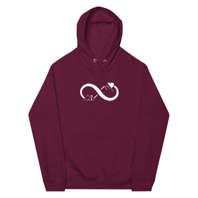 Infinity Heart and Camping 1 - Unisex Premium Organic Hoodie camping xxx yyy zzz Burgundy