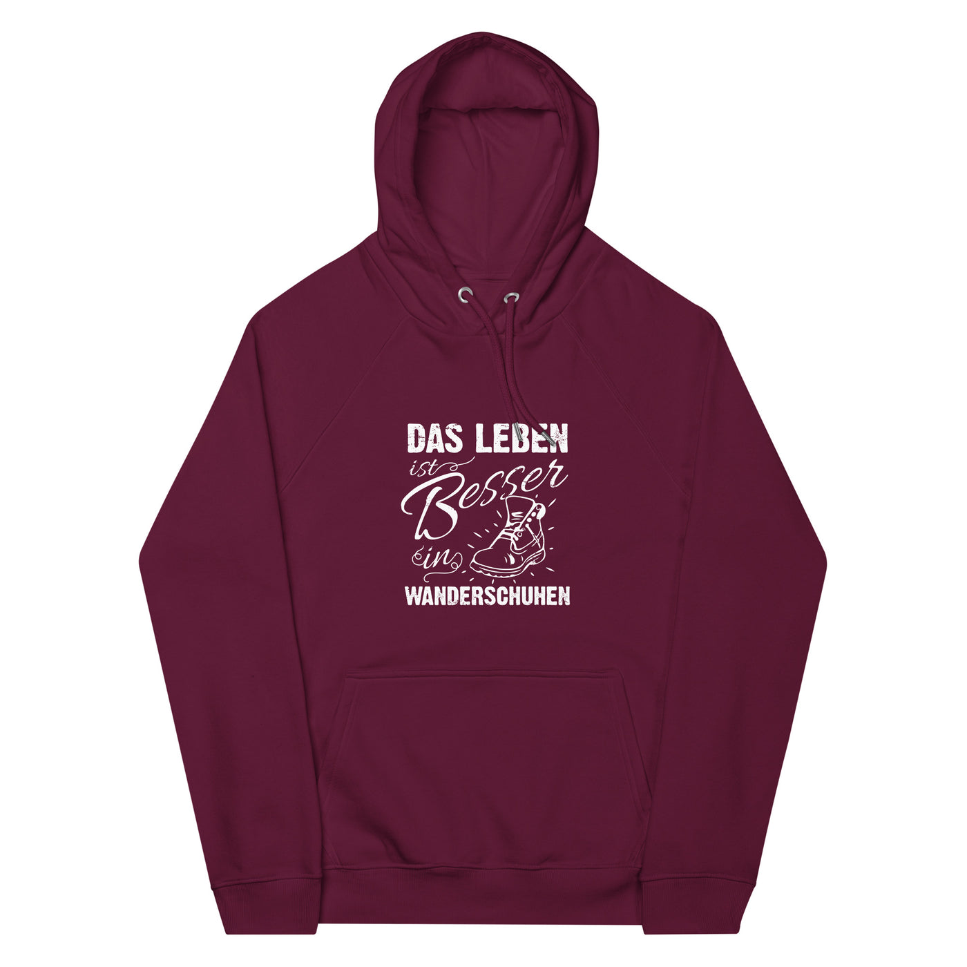 Leben besser in Wanderschuhen - Unisex Premium Organic Hoodie wandern xxx yyy zzz Burgundy