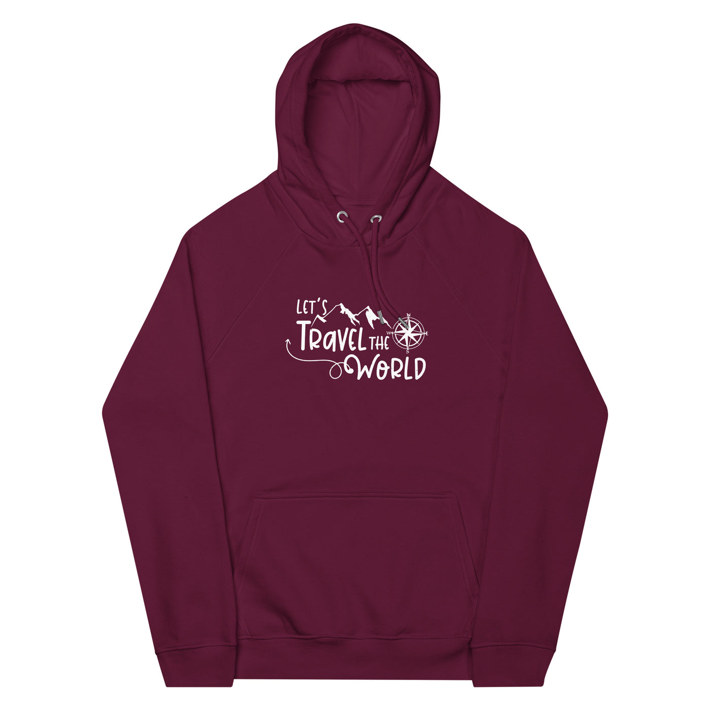 Lets travel the world - Unisex Premium Organic Hoodie camping wandern xxx yyy zzz Burgundy